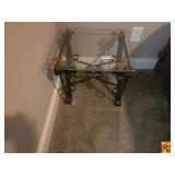 Wrought Iron With Glass Top Side Table