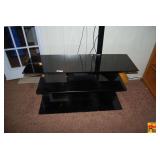 Three-Tier Glass Media Console and TV Stand