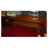 Wooden Audio Cabinet and Table (Items on Top Is Lot 114)