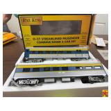 Rail King By MTH Electric Trains O-27 Streamlined Passenger Combine/Diner 2-Car Set Delaware and Hudson