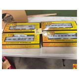 Rail King Set of 4 Streamlined Passenger Cars, 0-27 Gauge