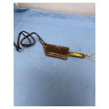 Miniature Cleaver Knife Keychain with Leather Sheath and Lanyard