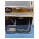 Buck Knives 381 Trapper and 388 Toothpick Collector Set with Tin