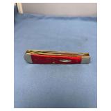 Case XX Red Bone 6254 Trapper Folding Pocket Knife with Box