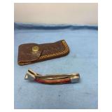 Custom Folding Pocket Knife with Fish Shaped Handle and Damascus Blade