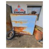 Blue Metal Cabinet with Rust Patina