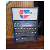 Carquest Metal Parts Bin with Clear Plastic Drawers