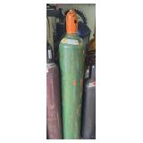 Airgas Oxygen Compressed Gas Cylinder Tank (Center Green Tank)