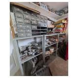 Automotive Parts Assortment with Shelving and Hardware