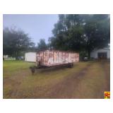 Large Industrial Dump Trailer with Dual Wheels and Tarp Cover