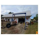 Blue Metal Gantry Crane with Chain Hoist