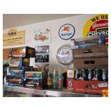 Soda Advertising Crates, Bottles, and Diecast Model Vehicles Collection