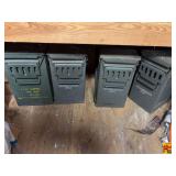 Assorted Metal Ammunition Cans and Wooden Crates