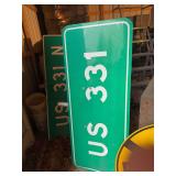 Assorted Road and Traffic Signs with Decorative Metal Bracket