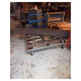 Heavy-Duty Rolling Platform Cart with Blue Handle