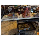 Rolling Utility Cart with Jack Stand and Accessories