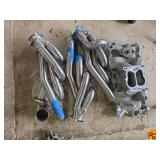 Chevy Aluminum Intake Manifold and Exhaust Headers Lot