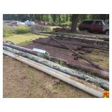 Assorted Lot of Metal Pipes, Poles, and Structural Material
