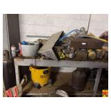Shop Work Bench Contents Including Shop Vac and Hardware