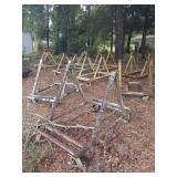 Assorted Rolling A-Frame Carts and Industrial Dolly Stands