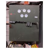 Metal Storage Cabinet with Assorted Garage Supplies and Hardware