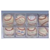 Group of Eight Autographed Baseballs