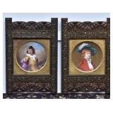 Two Limoges Painted Porcelain Plates Two Limoges Painted Porcelain Plates