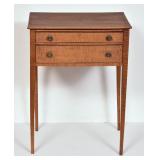 Figured Maple Sewing Stand Figured Maple Sewing Stand