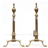 Chippendale Style Brass Andirons Chippendale Style Brass Andirons