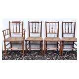 Set of Four Maple Sheraton Chairs Set of Four Maple Sheraton Chairs