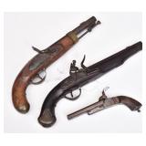 Three 19th Century Pistols