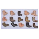 Collection of Clay Pipe Bowls Collection of Clay Pipe Bowls