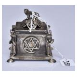 Russian Judaica Silver Incense Box