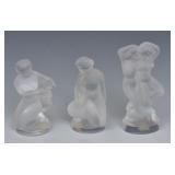 Three Lalique Female Nudes