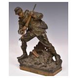 Bradley & Hubbard Patinized Metal Figure Bradley & Hubbard Patinized Metal Figure