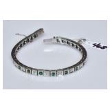 14k Gold Diamond & Emerald Tennis Bracelet 14k Gold Diamond & Emerald Tennis Bracelet