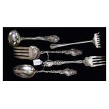 Five Sterling Silver Serving Pieces Five Sterling Silver Serving Pieces