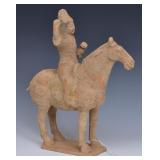 Chinese Terra Cotta Horse and Rider