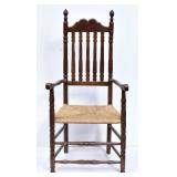 Queen Anne Banister Back  Arm Chair