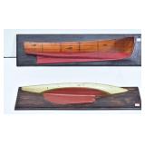 Two American Half Hull Ship Models Two American Half Hull Ship Models