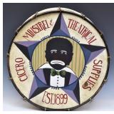 Minstrel Folk Art Decorated Bass Drum Minstrel Folk Art Decorated Bass Drum
