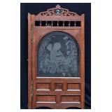 Etched Glass Oak Saloon Door Etched Glass Oak Saloon Door