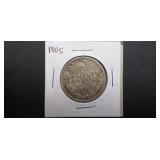 1905 50 Centavos From Mexico 80% Silver