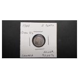 1900 5 Cents Oval 0´s From Canada 92.5% Silver