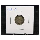 1913 S Barber Dime