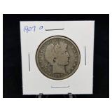 1907 O Barber Half Dollar