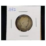 1892 Barber Quarter