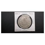1943 Peso From Mexico 72 % Silver