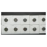 10  1943 Lincoln Steel Wheat Cents