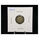 1907 Barber Dime